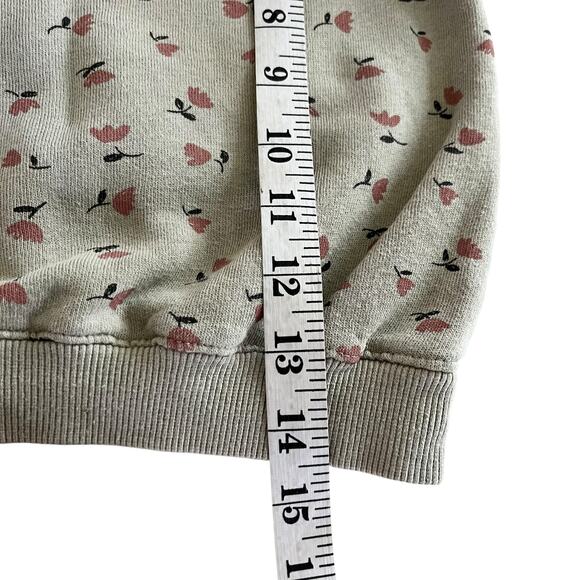 Zara Girls Light Green Ruffle Sleeve Floral Sweatshirt size 12-18 months - Picture 3 of 5